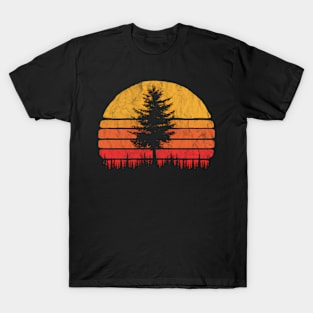 Sun Minimalist E Tree T-Shirt